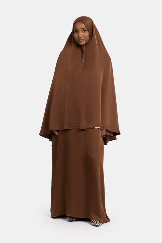 Heup khimar Chocolate (Double sleeve)