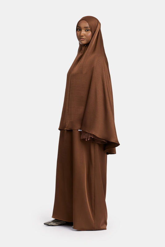 Heup khimar Chocolate (Double sleeve)