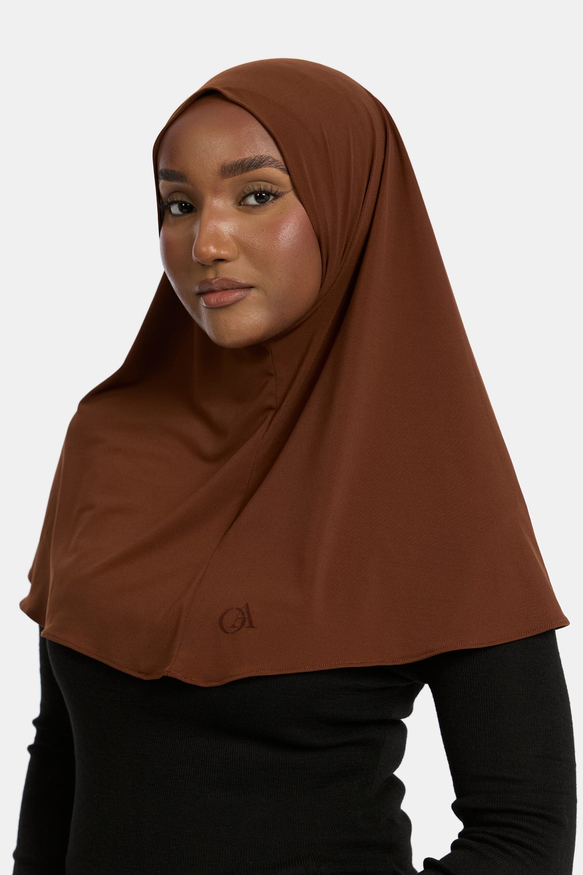 Premium jersey hijab Dark Brown