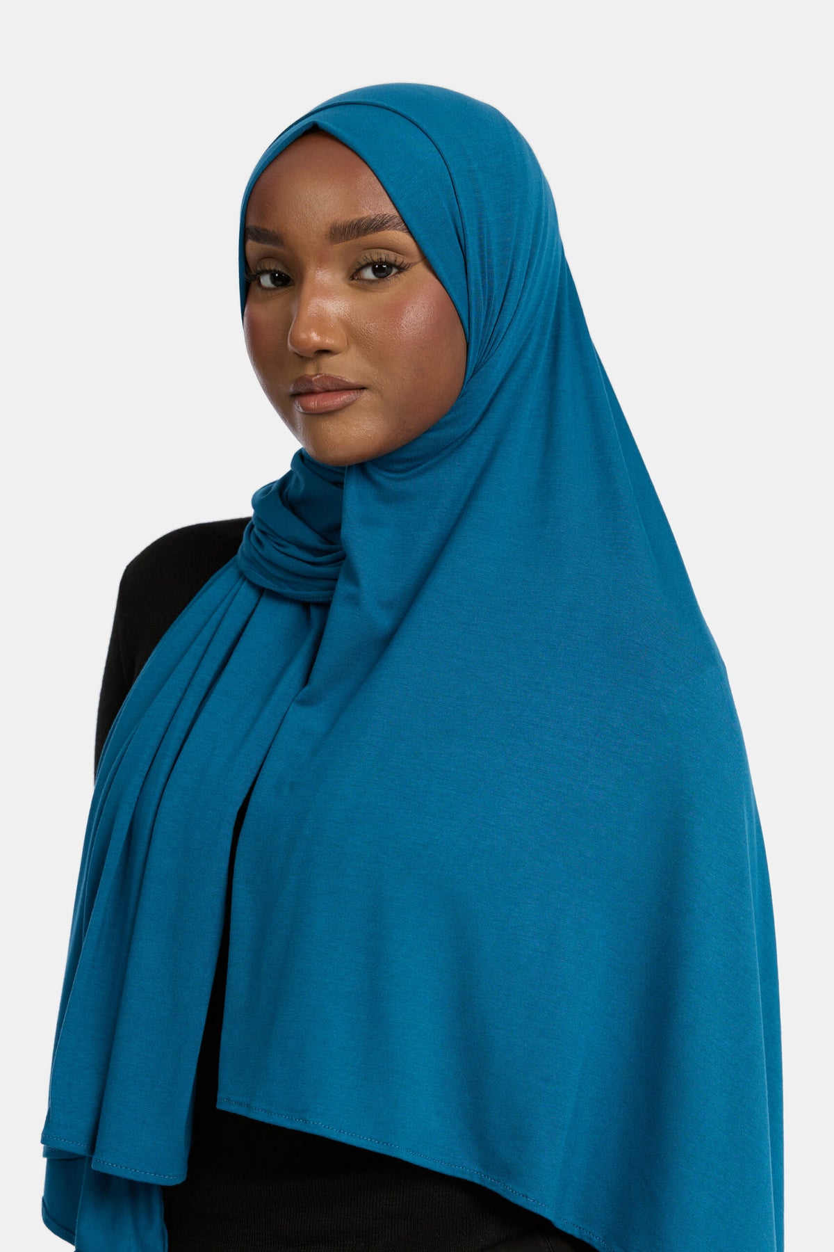 Bamboo jersey scarf Teal Blue