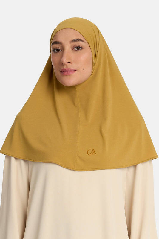 Premium jersey hijab Honey Mustard