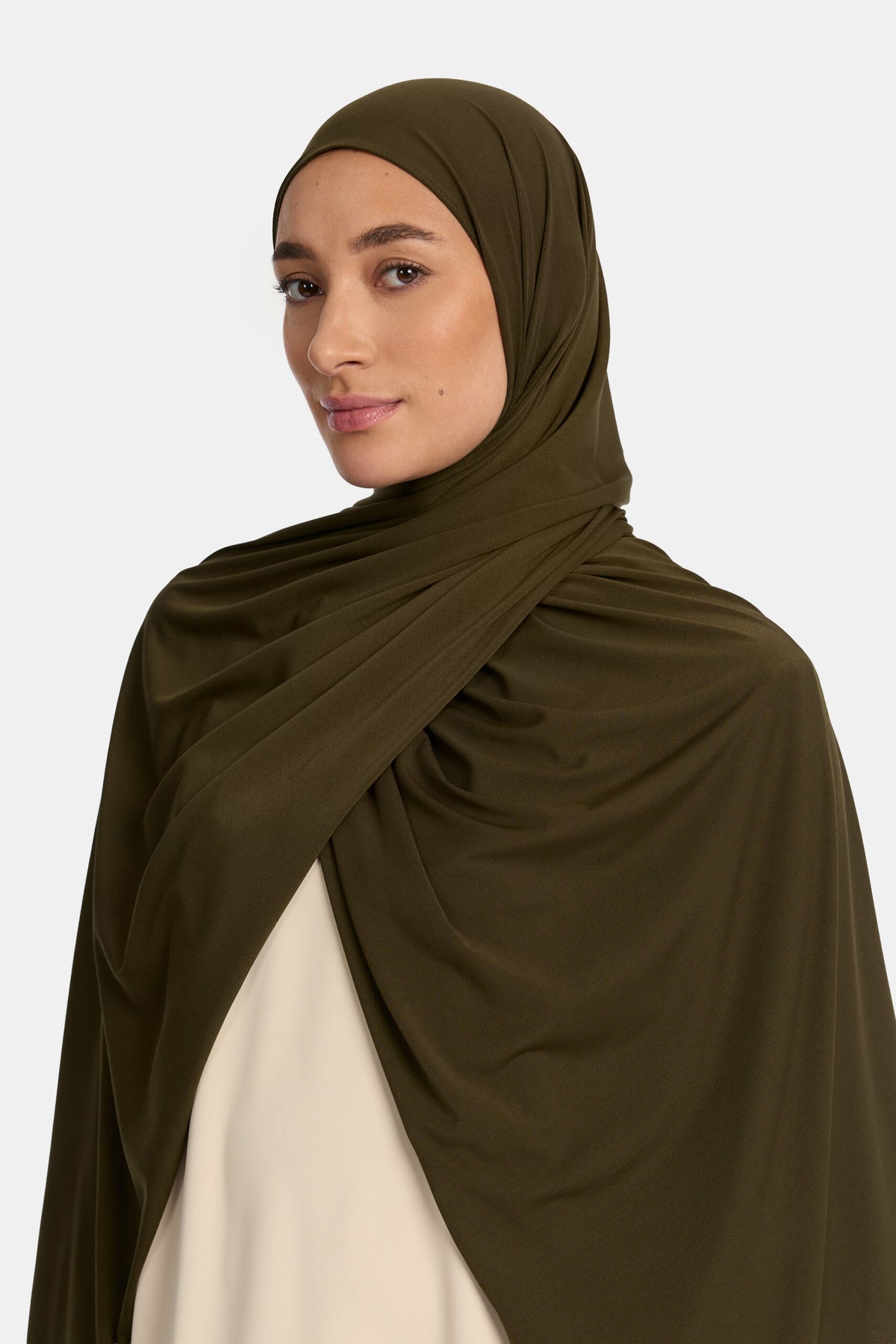 Premium jersey scarf Umber Green