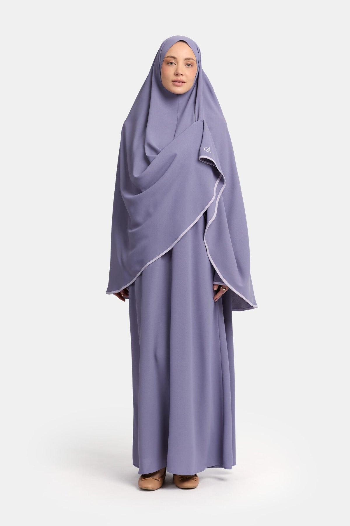 Magnet abaya and khimar set Dark Purple
