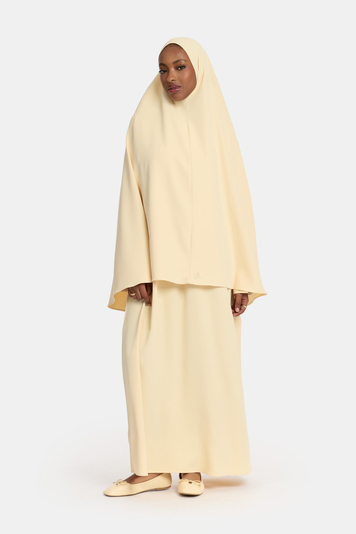 Khimar Pastel Yellow (oversized)