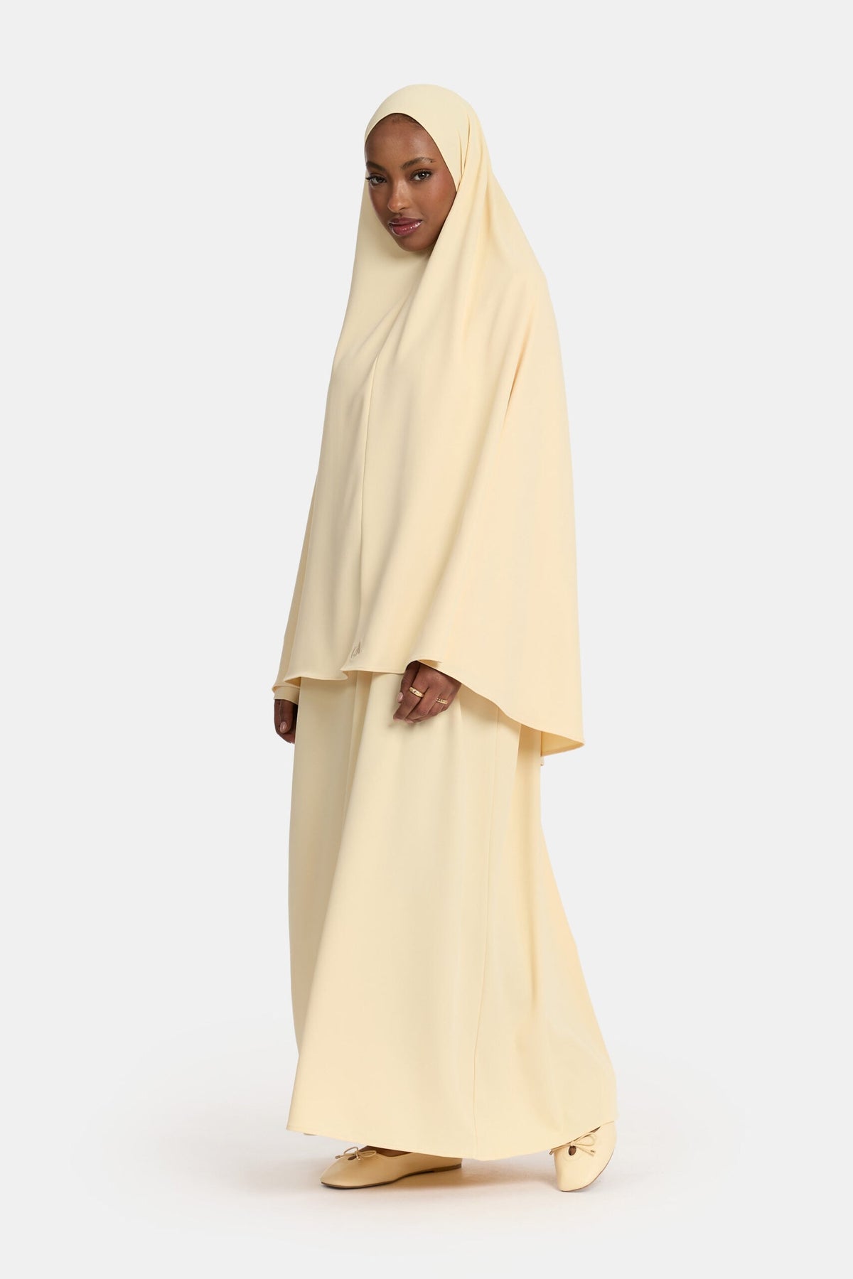 Khimar Pastel Yellow (oversized)