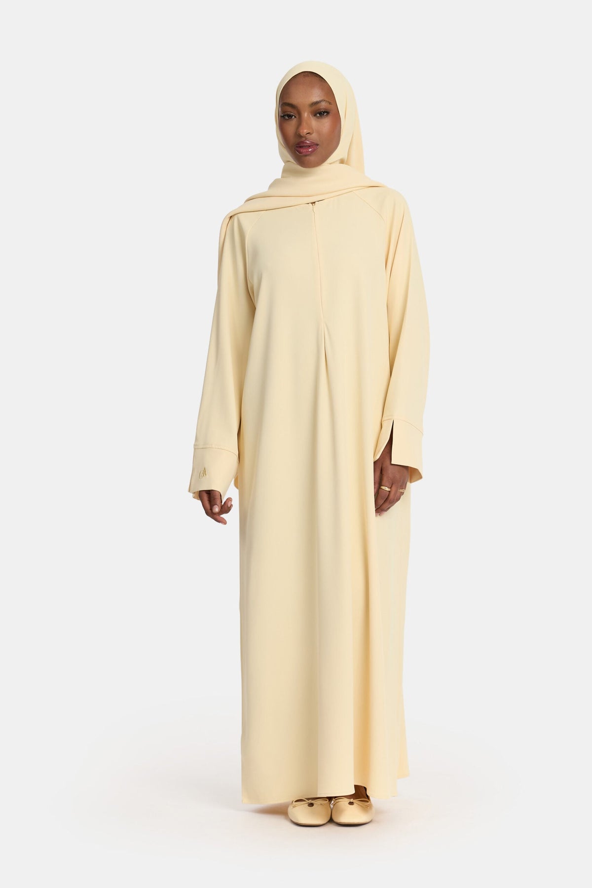 Oversized abaya Pastel Yellow