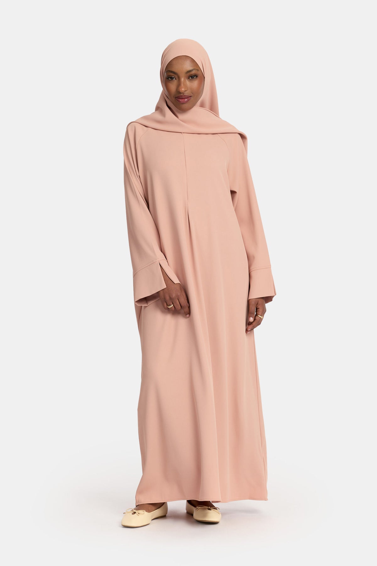 Oversized abaya Soft Peach