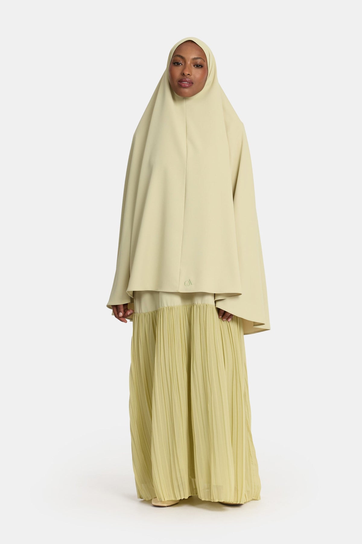 Khimar Pastel Mint (Pleated skirt)
