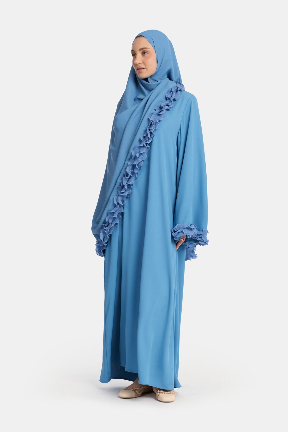 Wrinkle chiffon abaya Marina