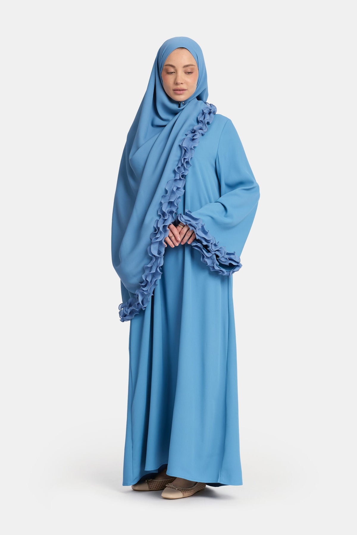 Wrinkle chiffon abaya Marina
