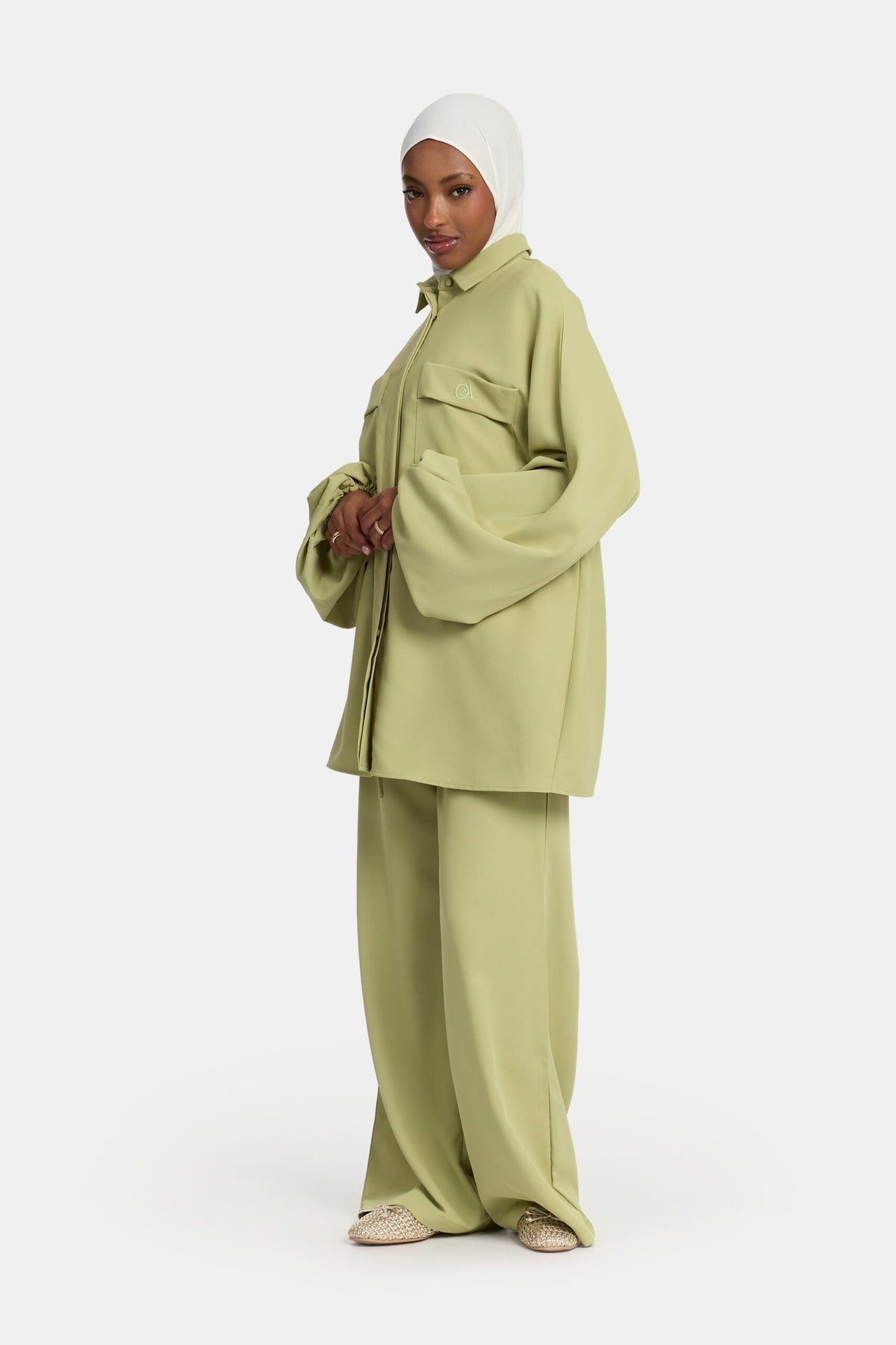Belle Allure twinset Leaf Green