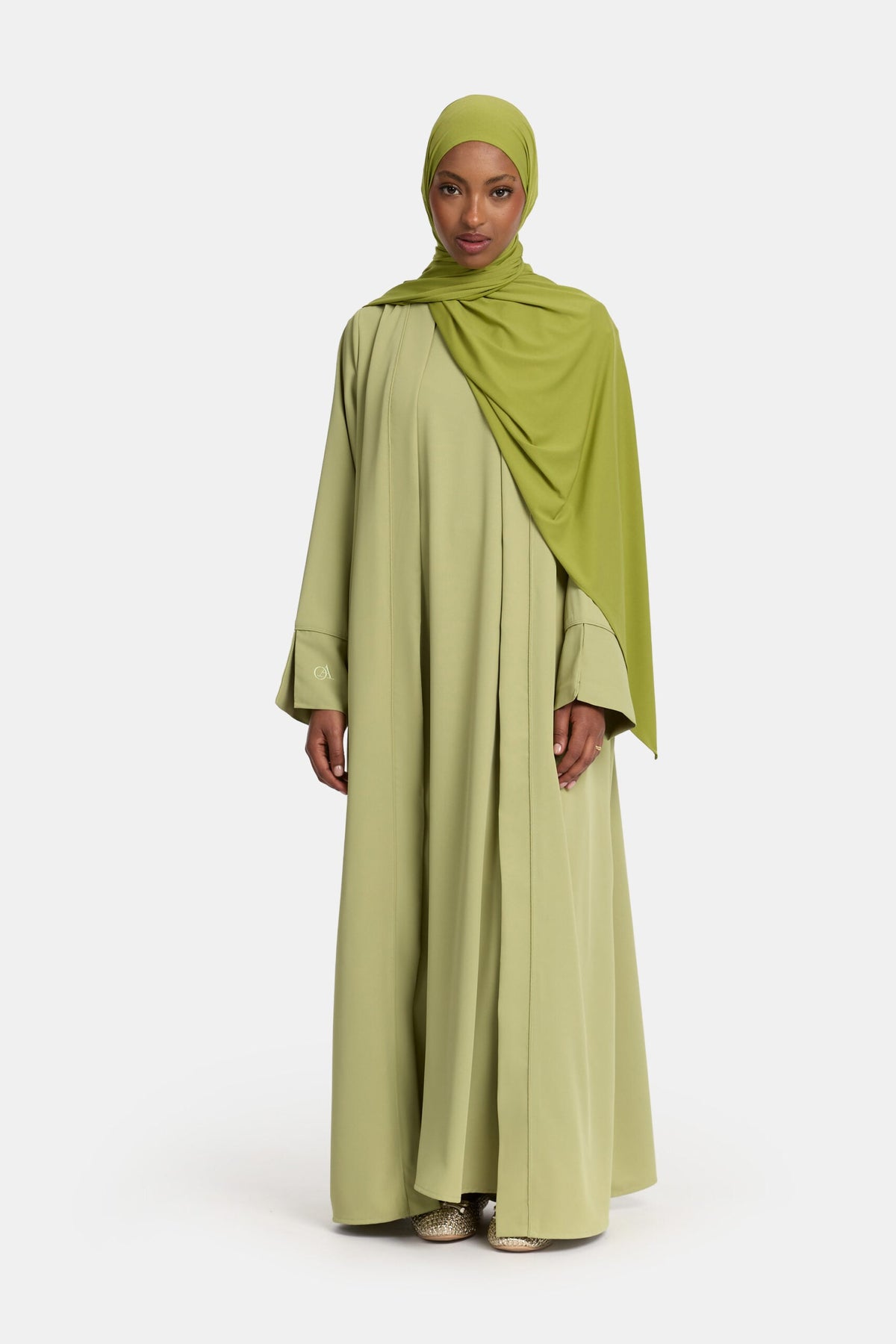 Kimono and abaya set Leaf Green