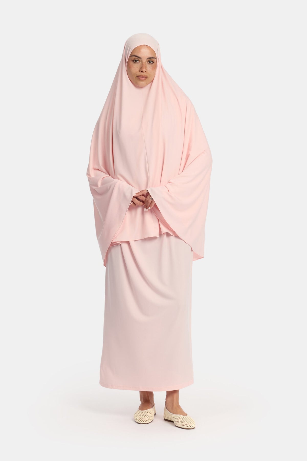 Premium jersey khimar Powder Blush