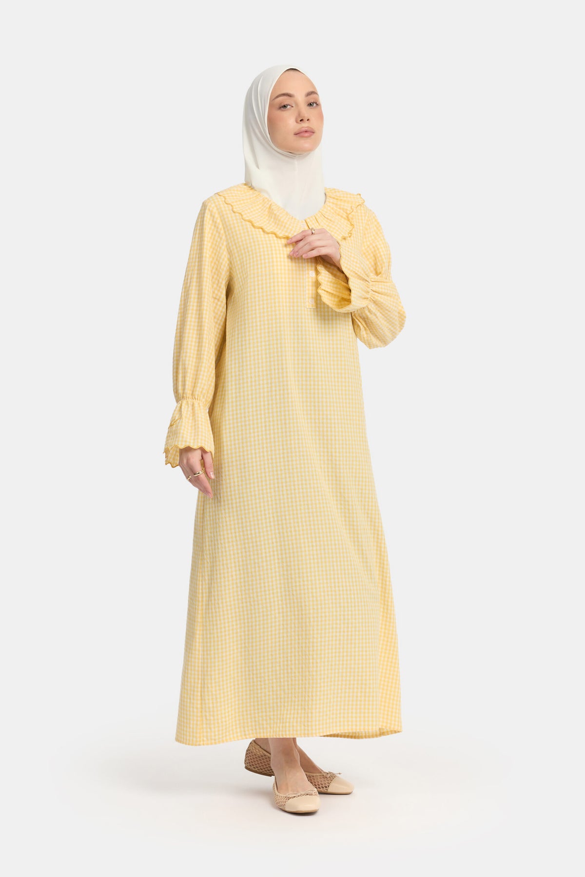 Checkered abaya Sunshine OAmalak