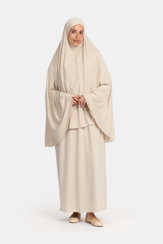 Modal jersey khimar Dark Beige