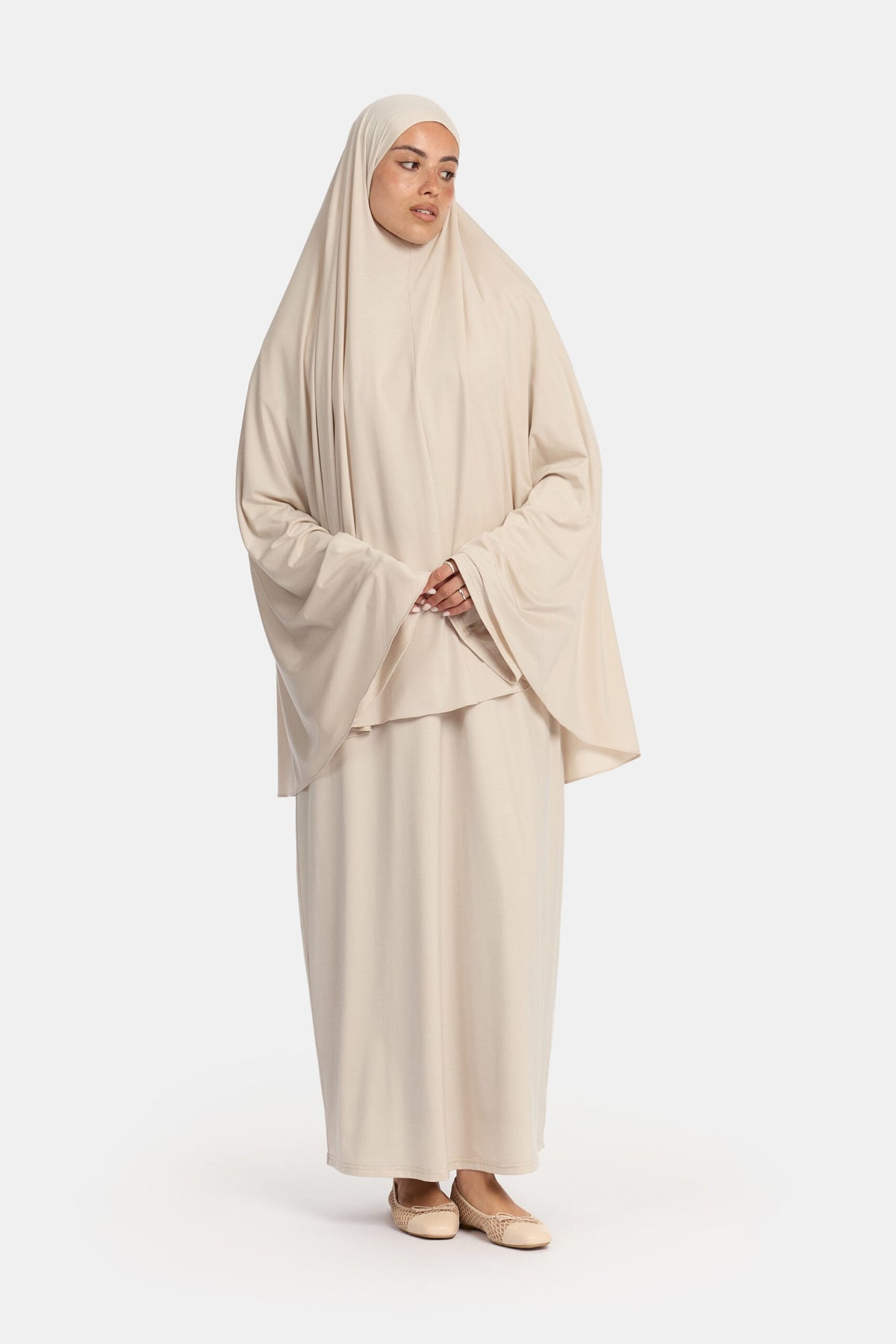 Modal jersey khimar Dark Beige