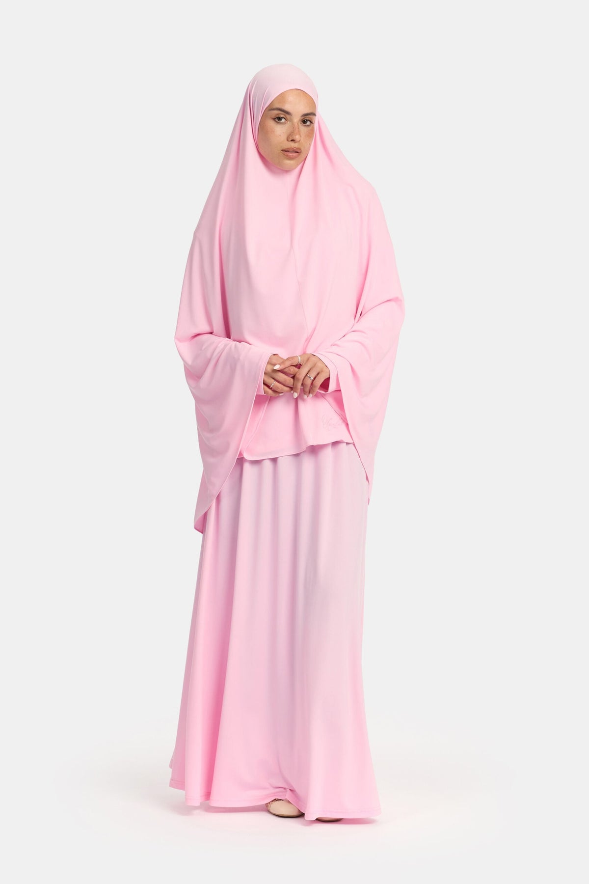 Premium jersey khimar set Bright Pink OAmalak