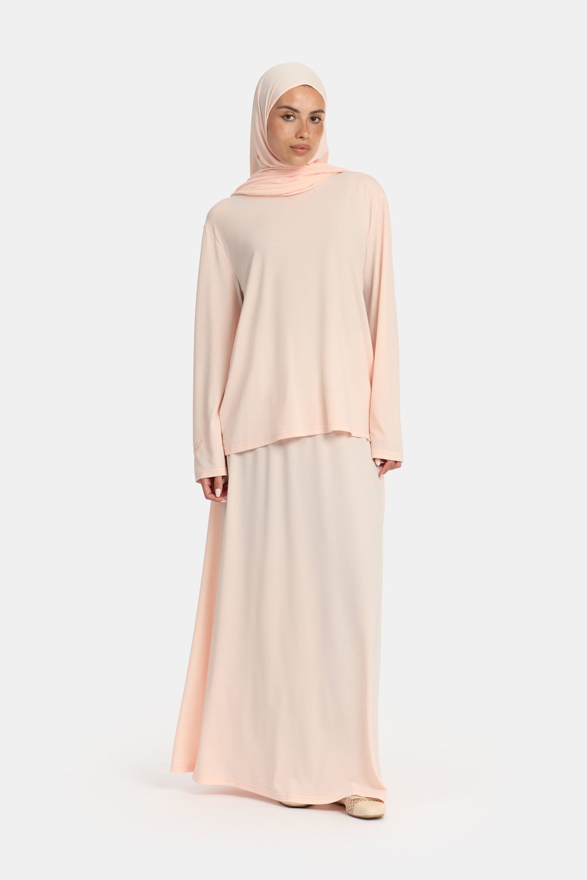 Premium jersey khimar set Coral OAmalak