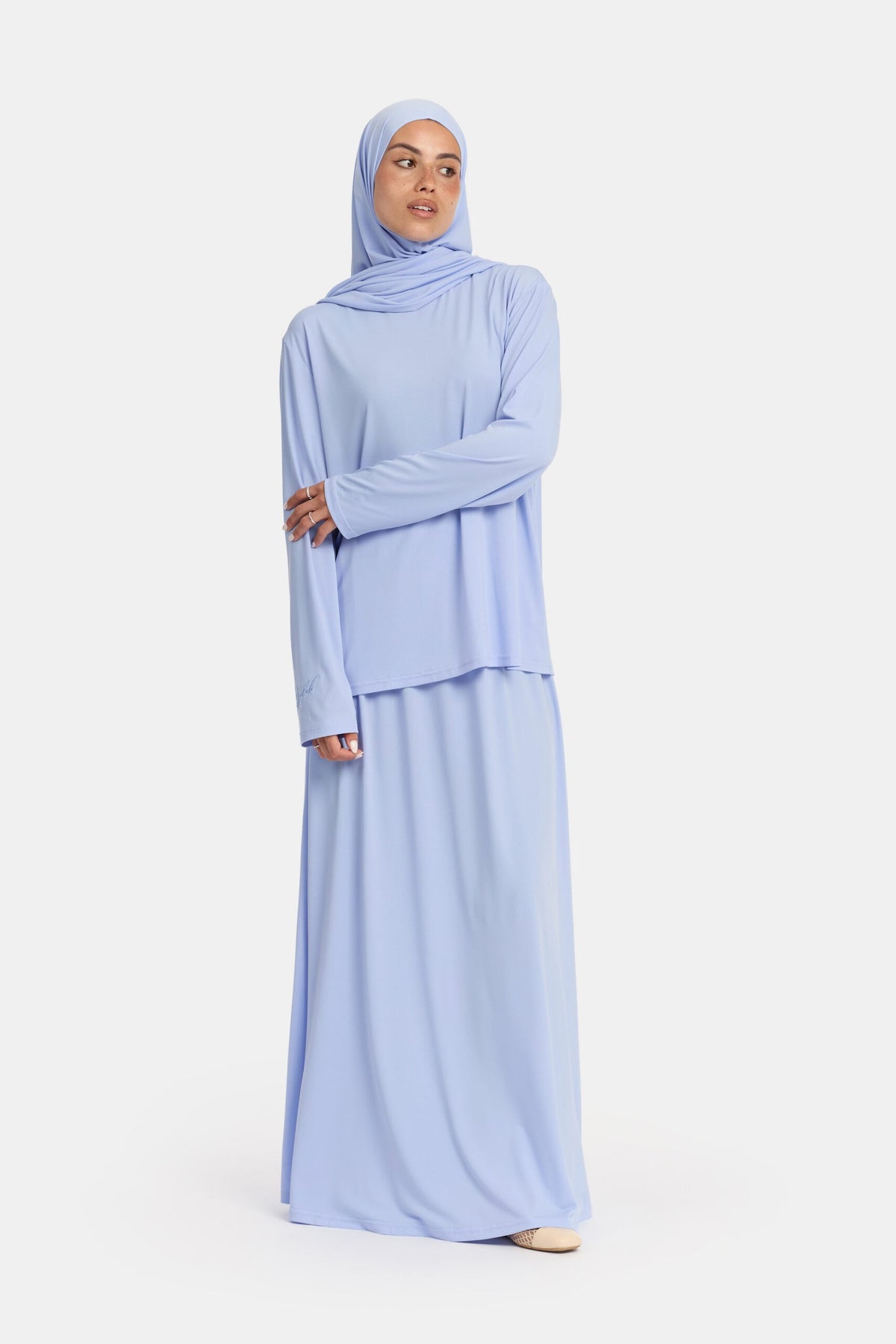 Premium jersey khimar set Sky Blue OAmalak