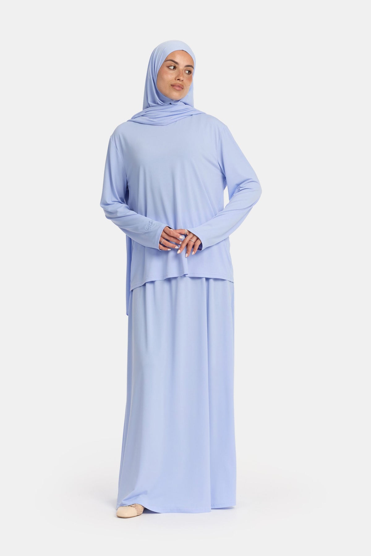 Premium jersey khimar set Sky Blue OAmalak
