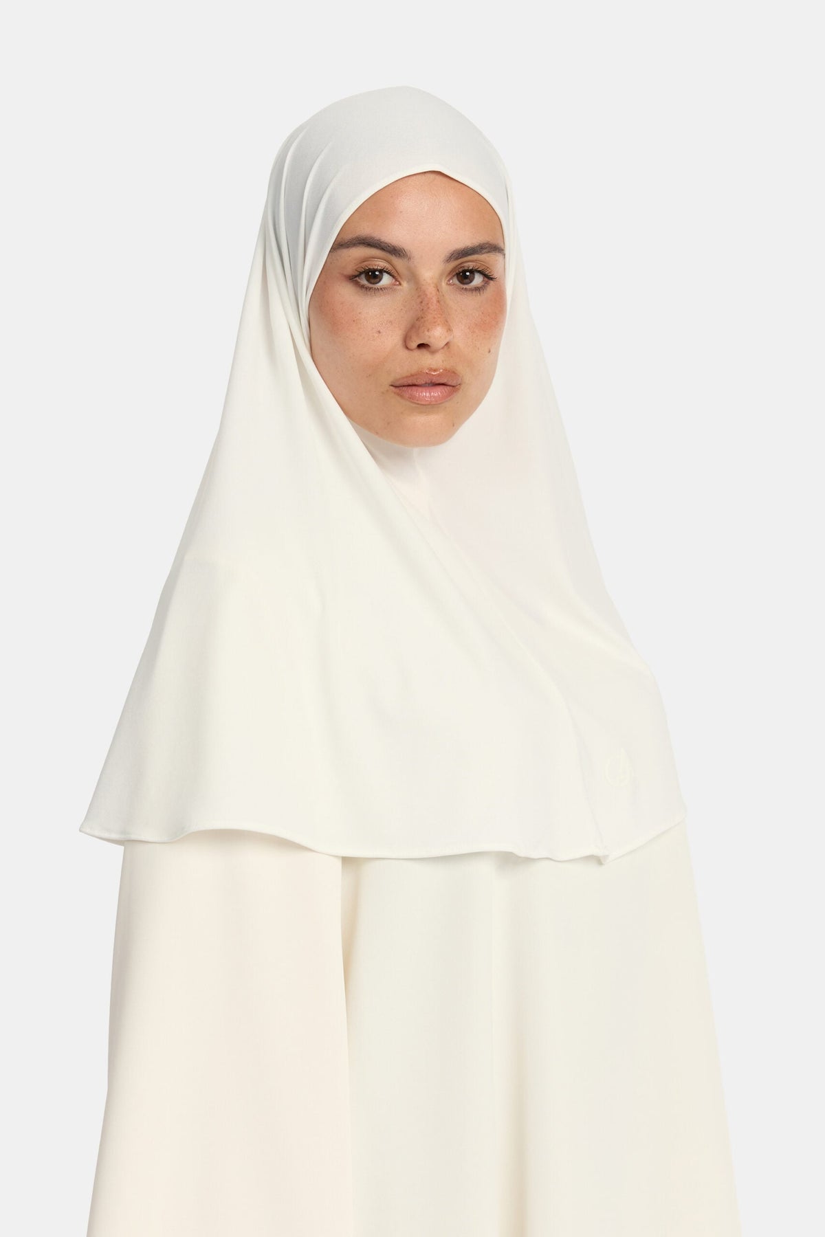 Premium jersey hijab Cloud White