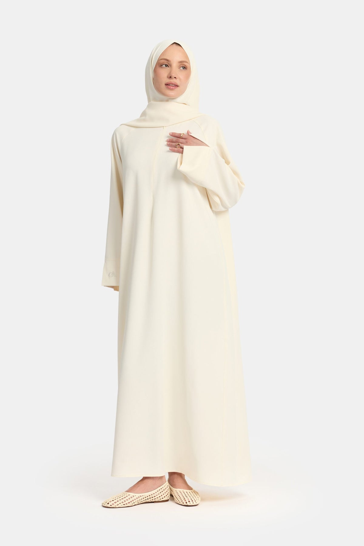 Oversized abaya Cream
