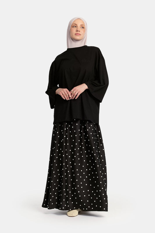 Soft dot Skirt Black