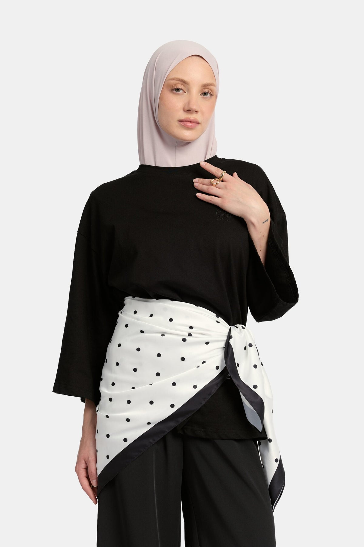 Soft dot Bandana White
