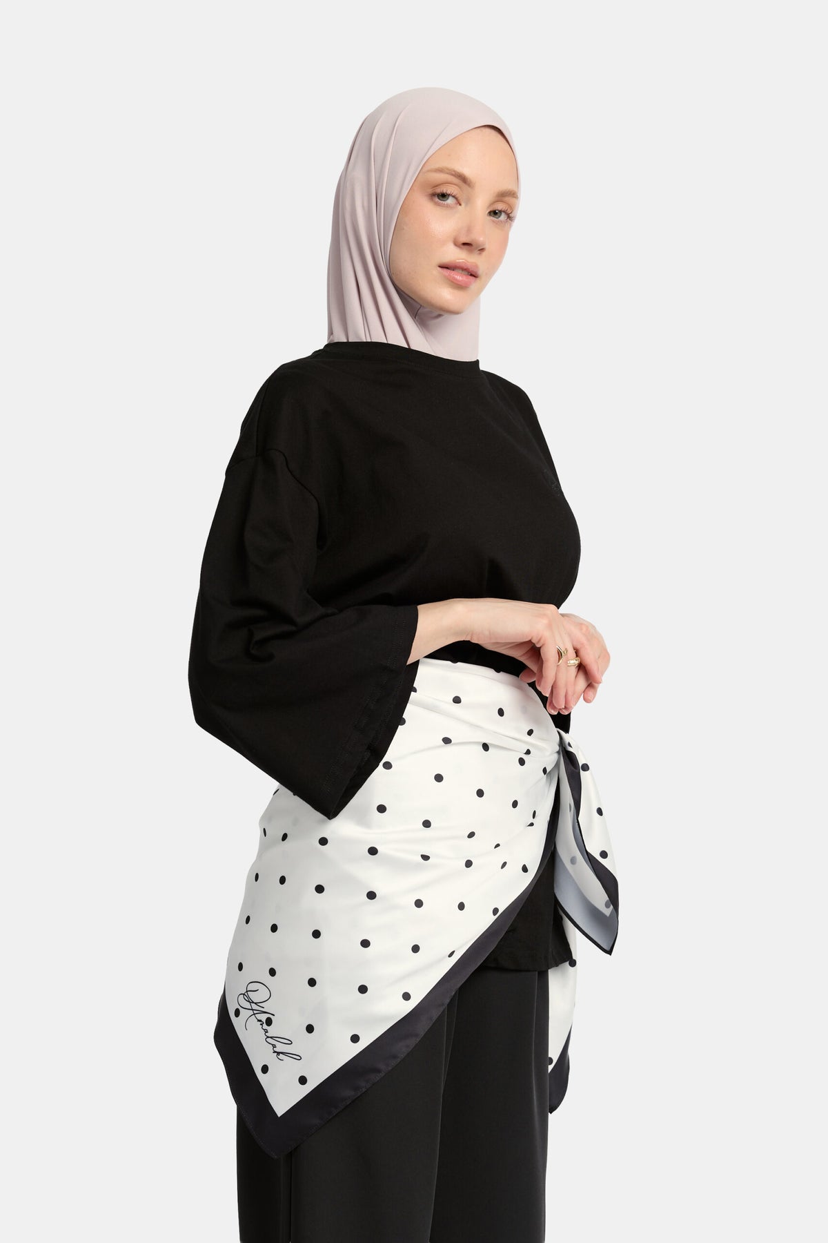 Soft dot Bandana White