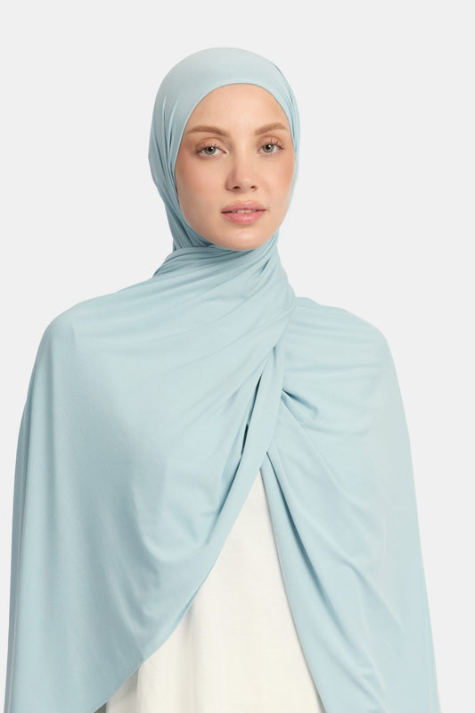 Breathable jersey scarf Powder Blue