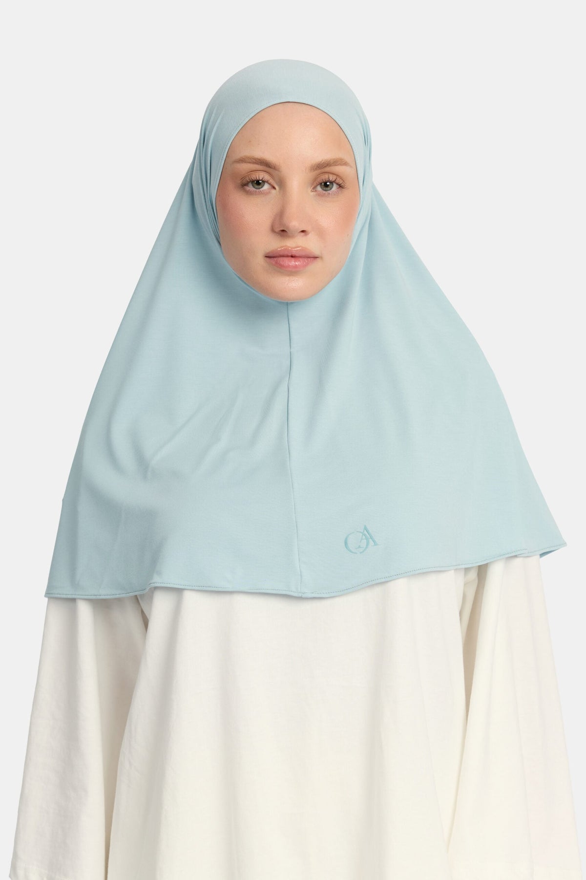 Breathable jersey hijab Powder Blue