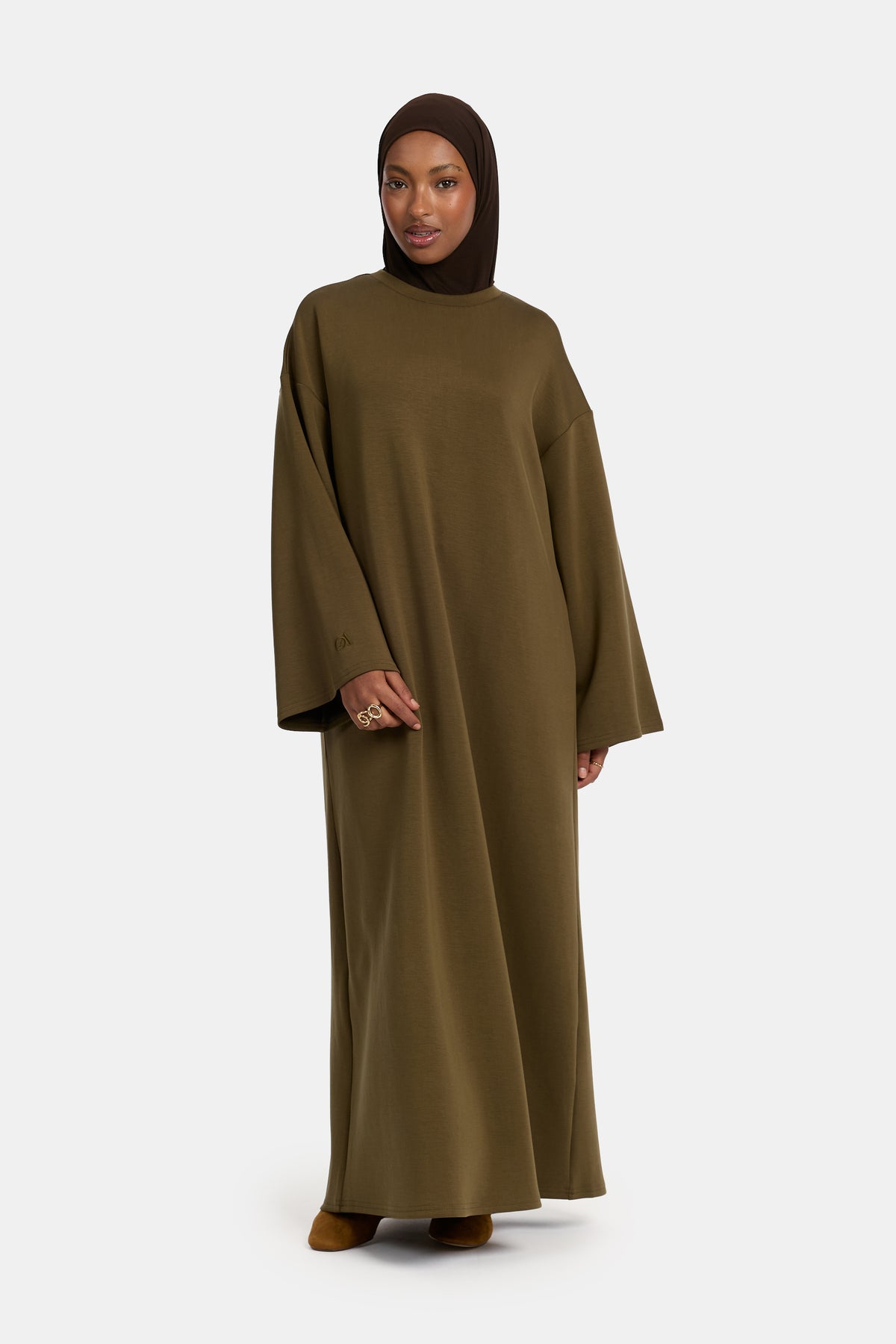 Abaya confortable Vert Mousse (lyocell)