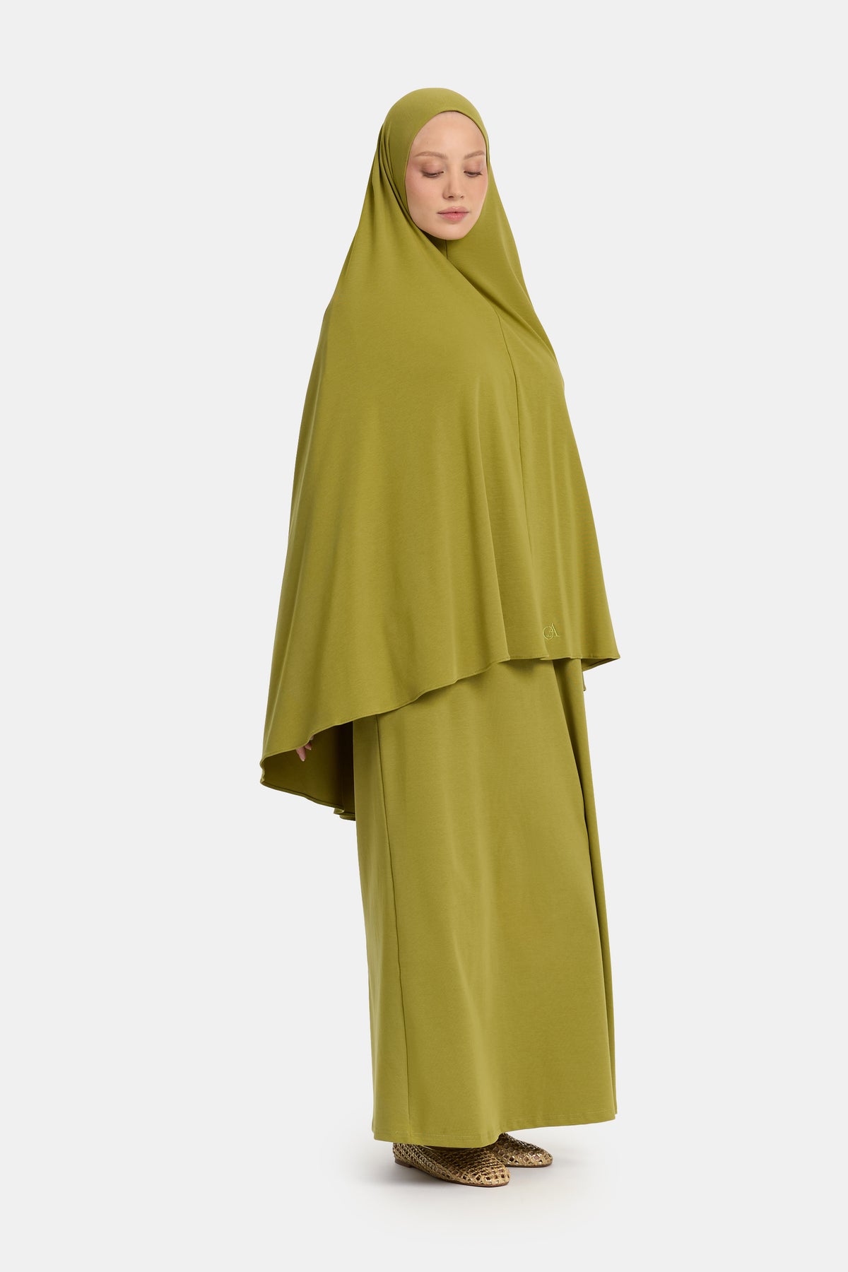 Khimar en coton jersey Vert Foncé Envy