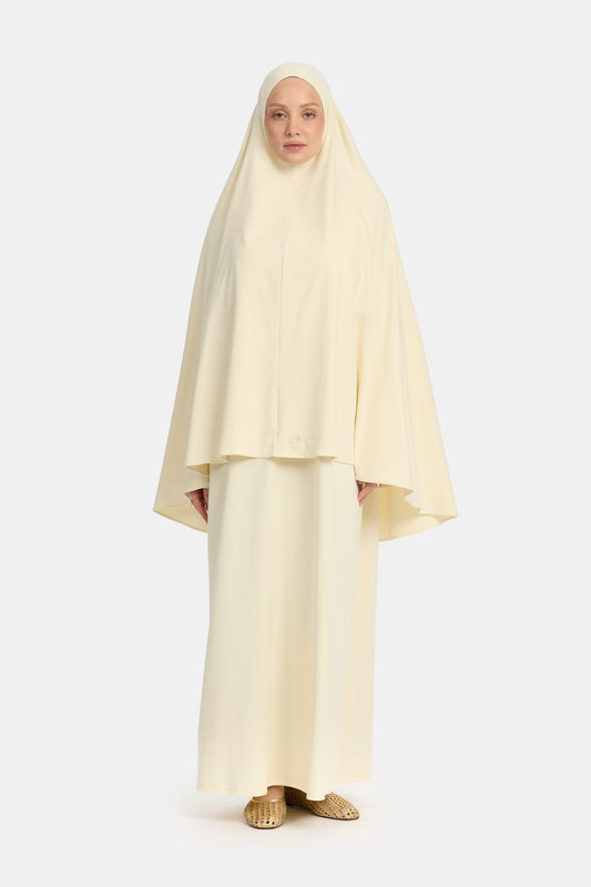 Baumwoll-Jersey Khimar Creme