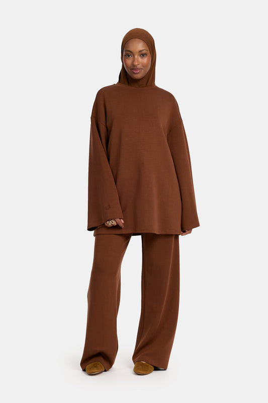 Bequemes Twinset Braun Toffee (Lyocell)