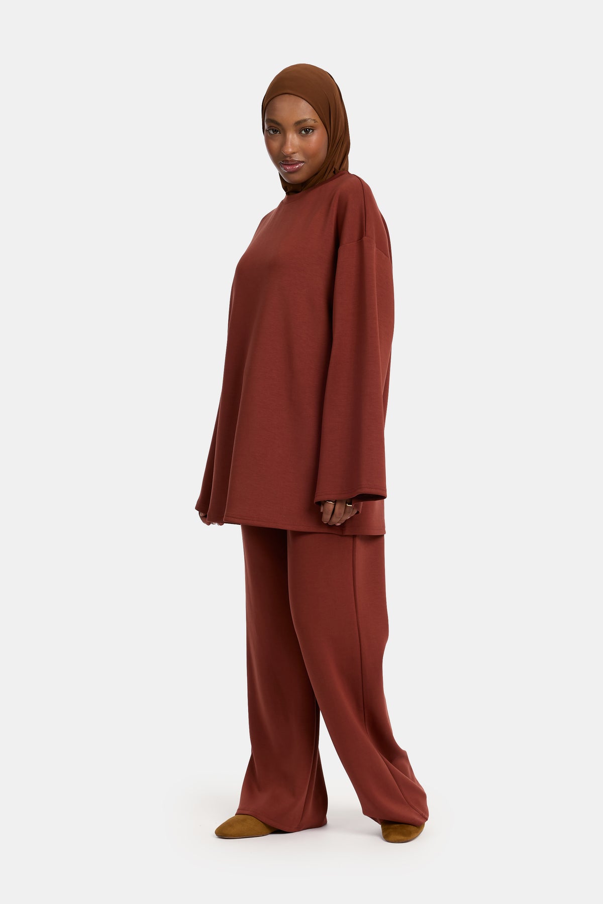 Ensemble deux pièces confortable Warm Mahogany (Lyocell)