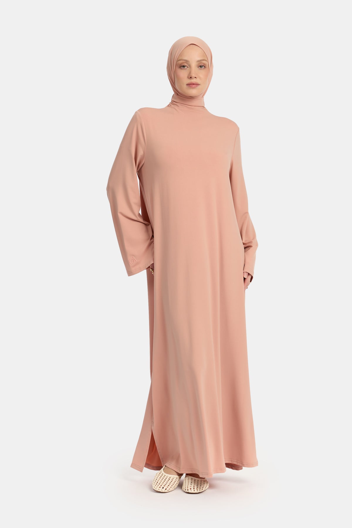 Premium jersey abaya Coral