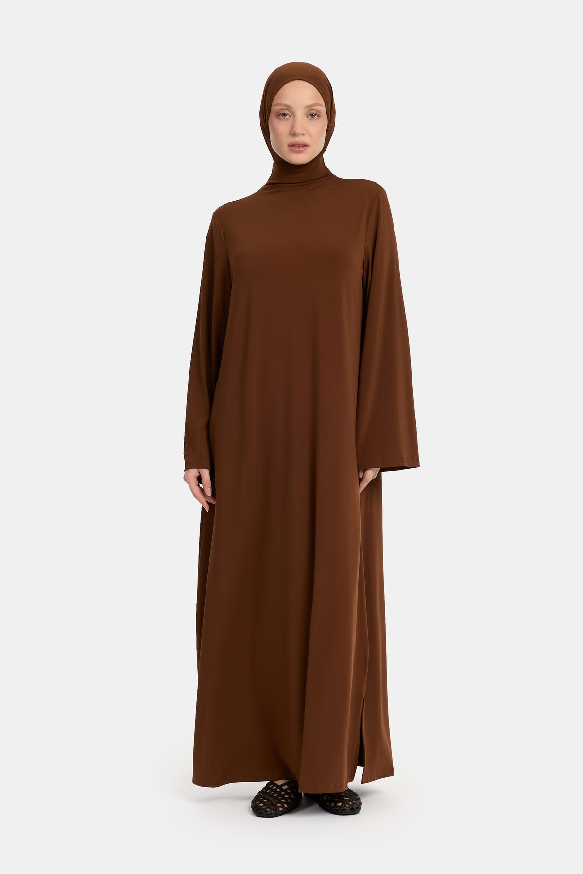 Abaya en jersey premium marron