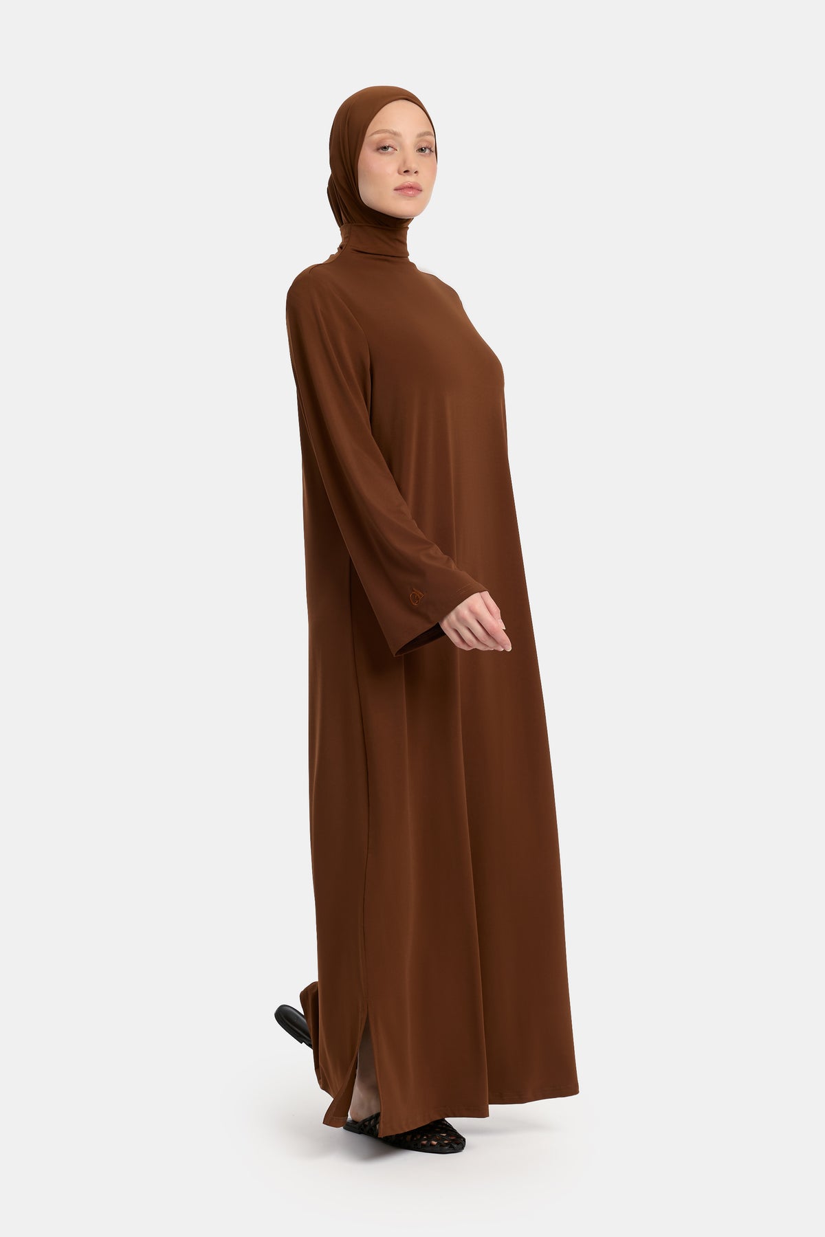 Abaya en jersey premium marron