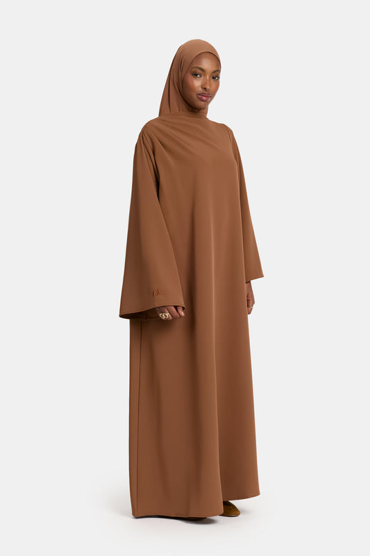 Asymmetrische Abaya Toffee