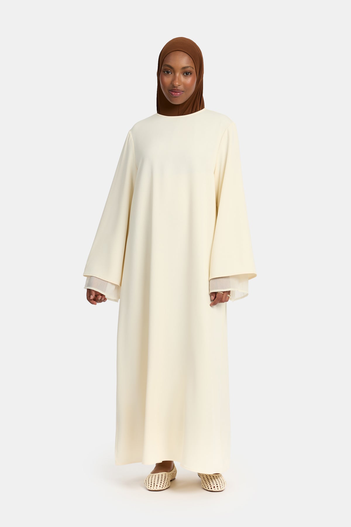 Abaya mit Doppeltunnelzug Egret