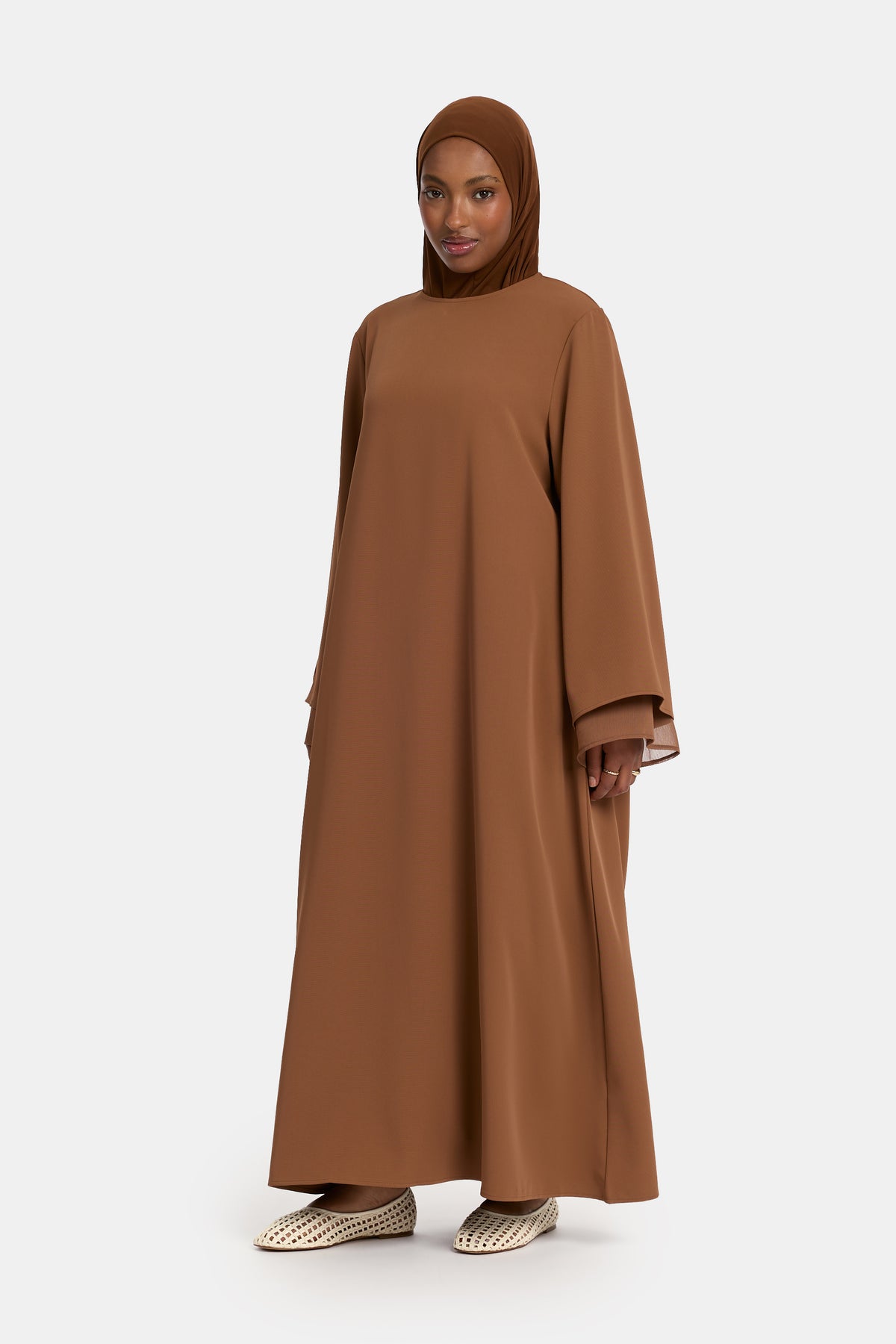 Abaya à double manche Toffee