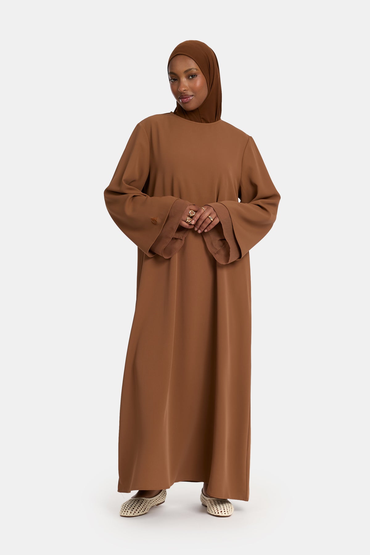 Abaya à double manche Toffee