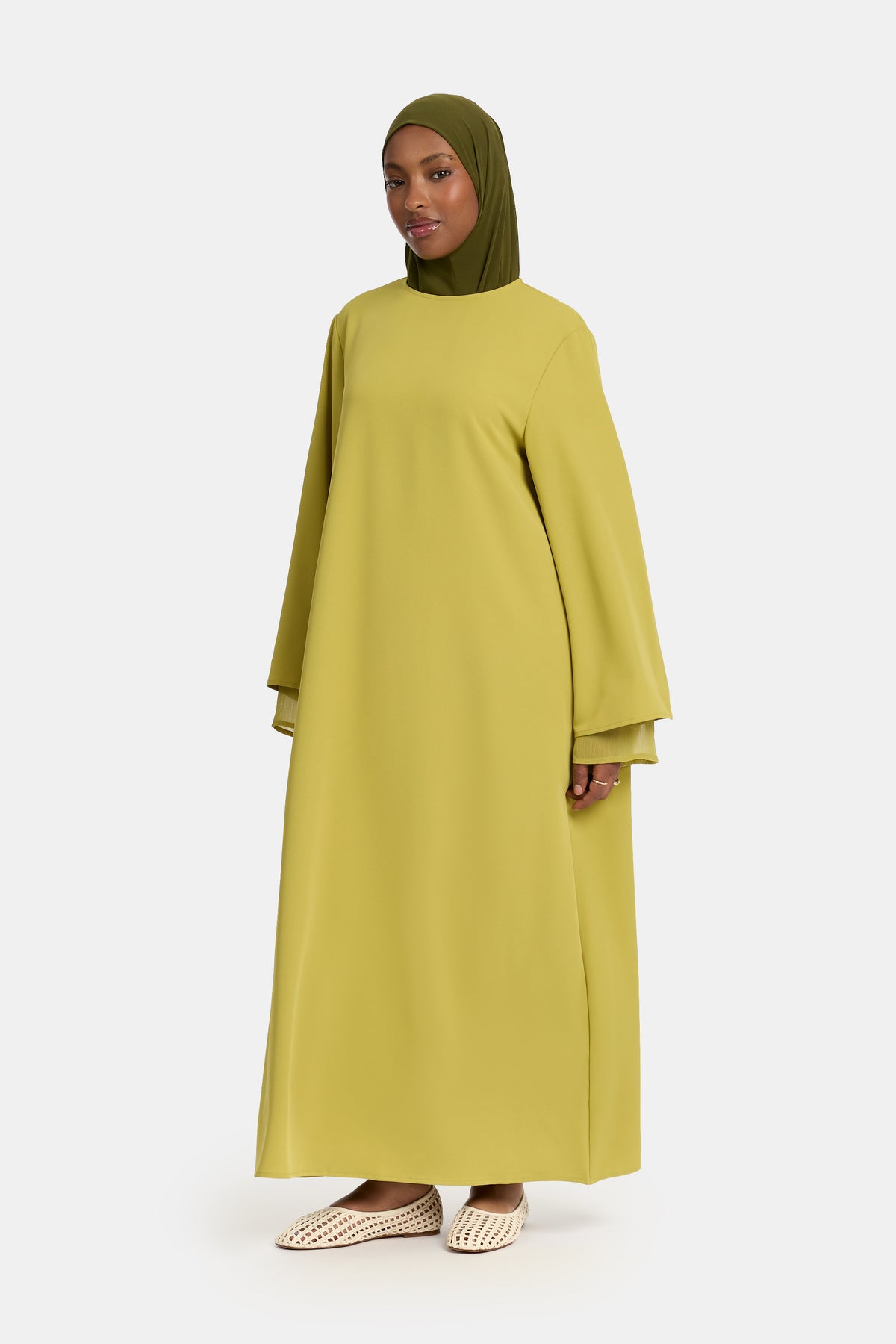 Abaya à doubles manches Green Envy