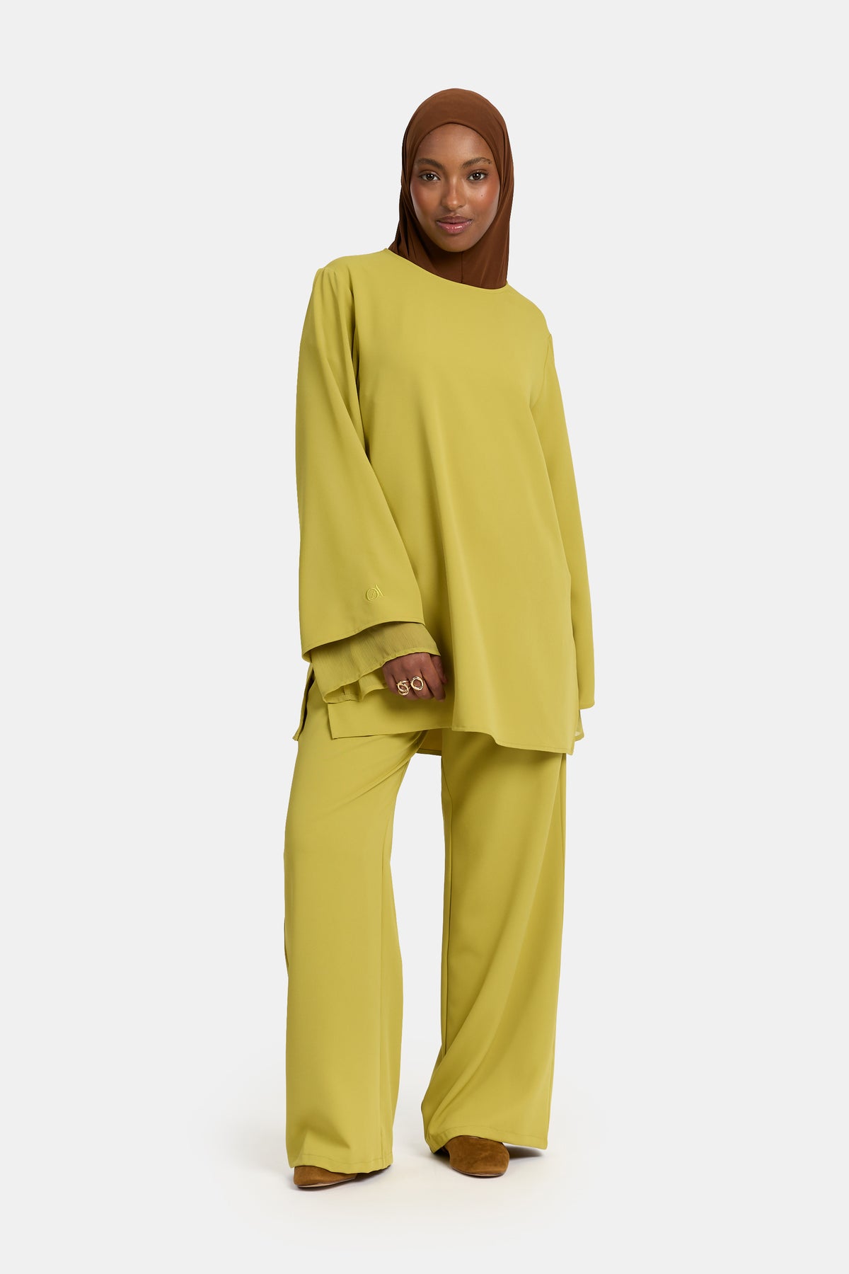 Double sleeve twinset Green Envy
