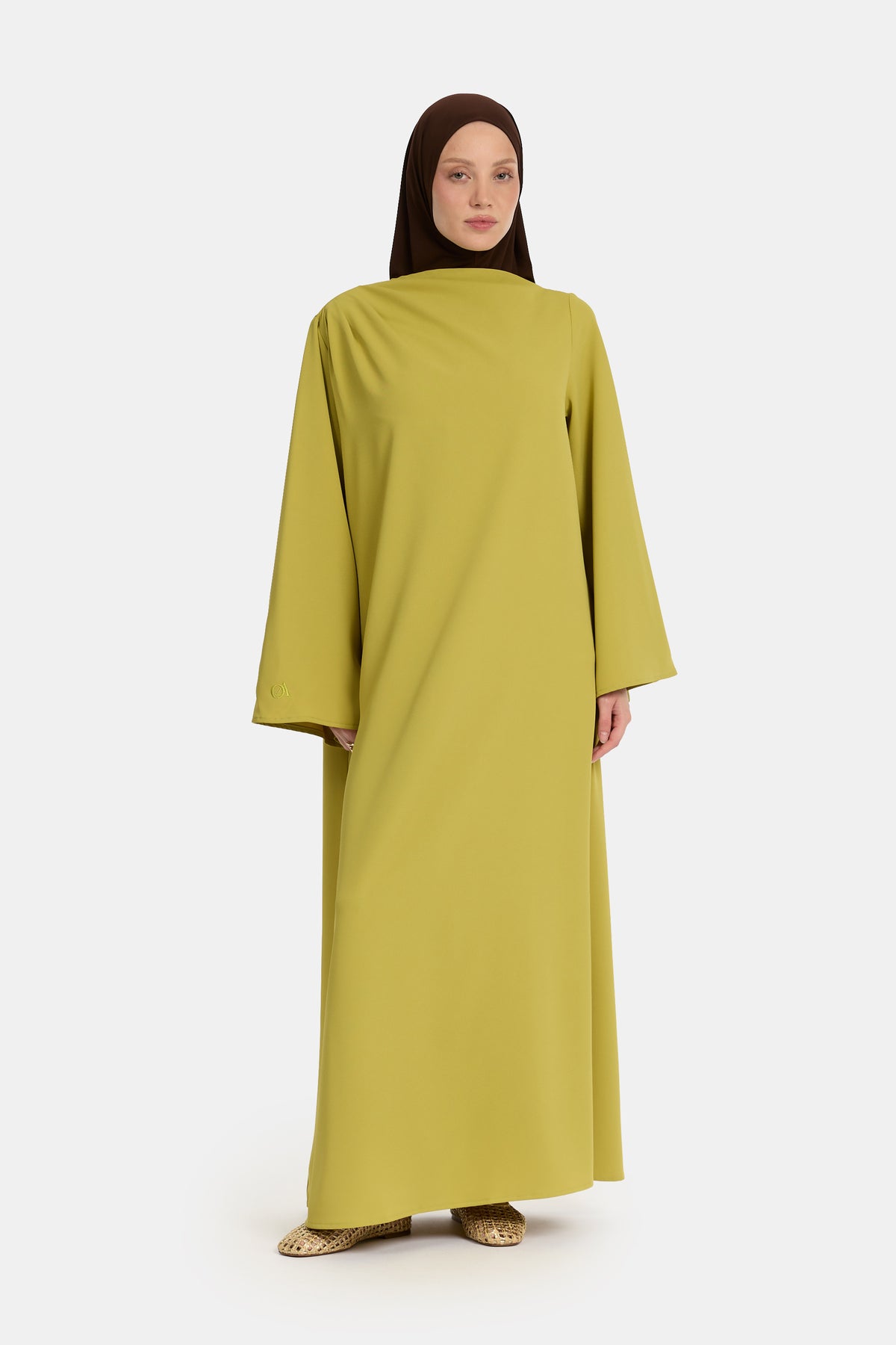 Asymmetrische Abaya Green Envy