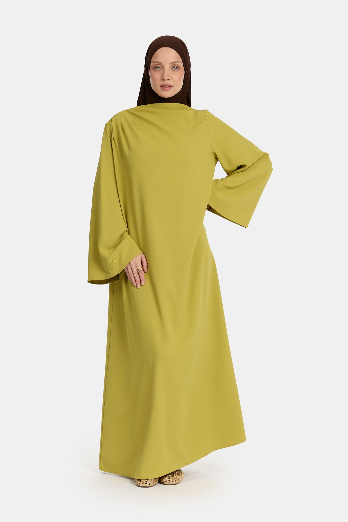 Asymmetrische Abaya Green Envy