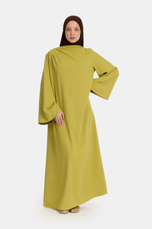 Asymmetrische Abaya Green Envy