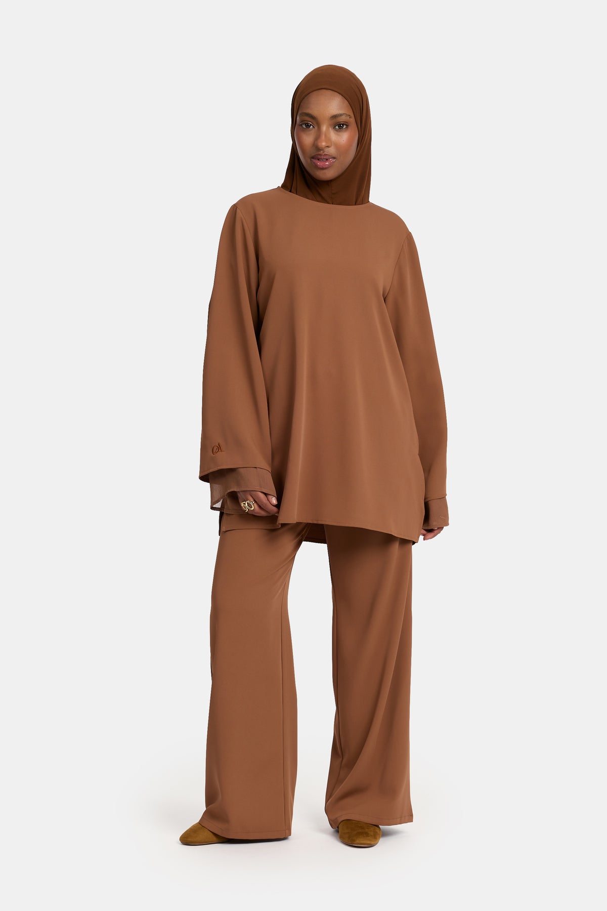 Double sleeve twinset Toffee