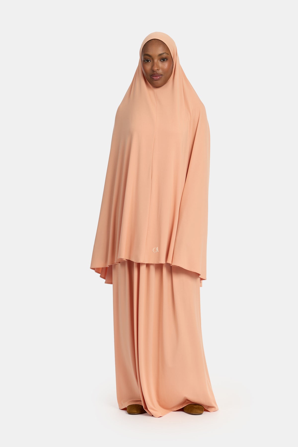 Ensemble khimar et jupe en jersey respirant, Soft Muted Clay